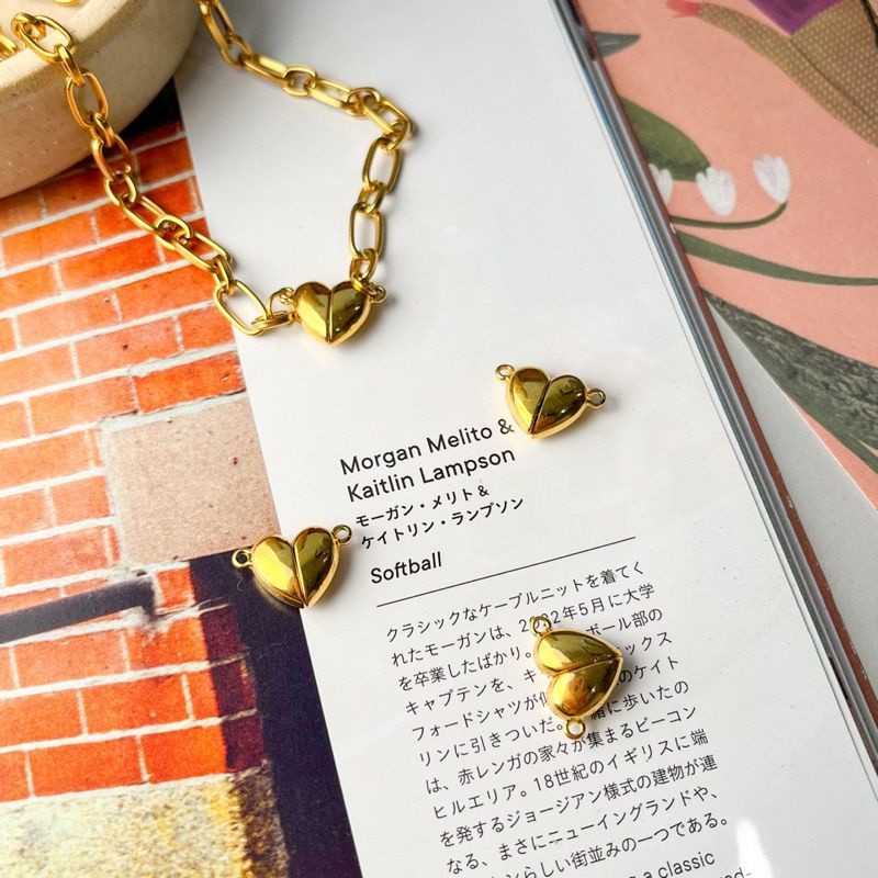 Stainless steel Love magnet ending 1 pc