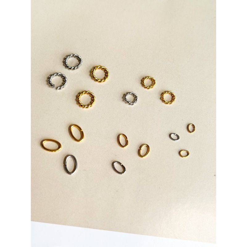 Oval Jumpring/ Braided Jumpring Connector in stainless steel/