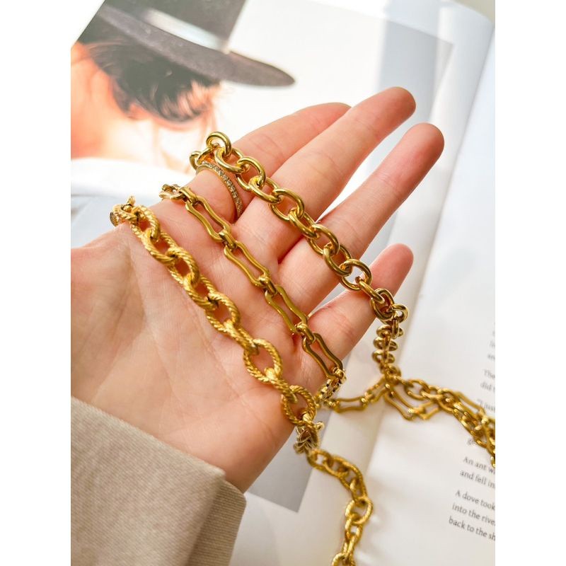 [ DIY Chain] Thick Oval chain Stainless steel 50cm