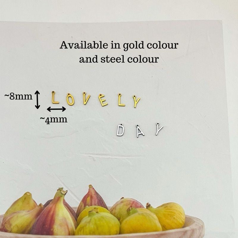 Stainless steel [GOLD] simple letter pendant
