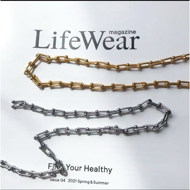 Stainless steel Bulky U link chain for diy accessories gold jewellery materials