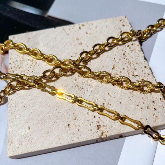[ DIY Chain] Thick Oval chain Stainless steel 50cm