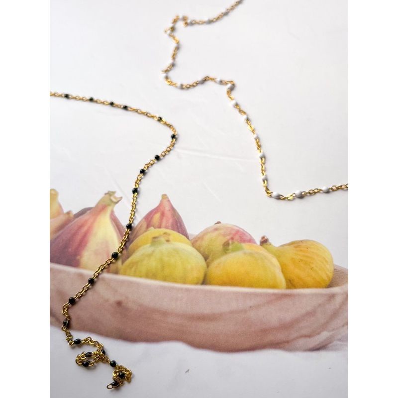 [DIY Chain] Colourful Enamel with Classic cable chain - Stainless steel