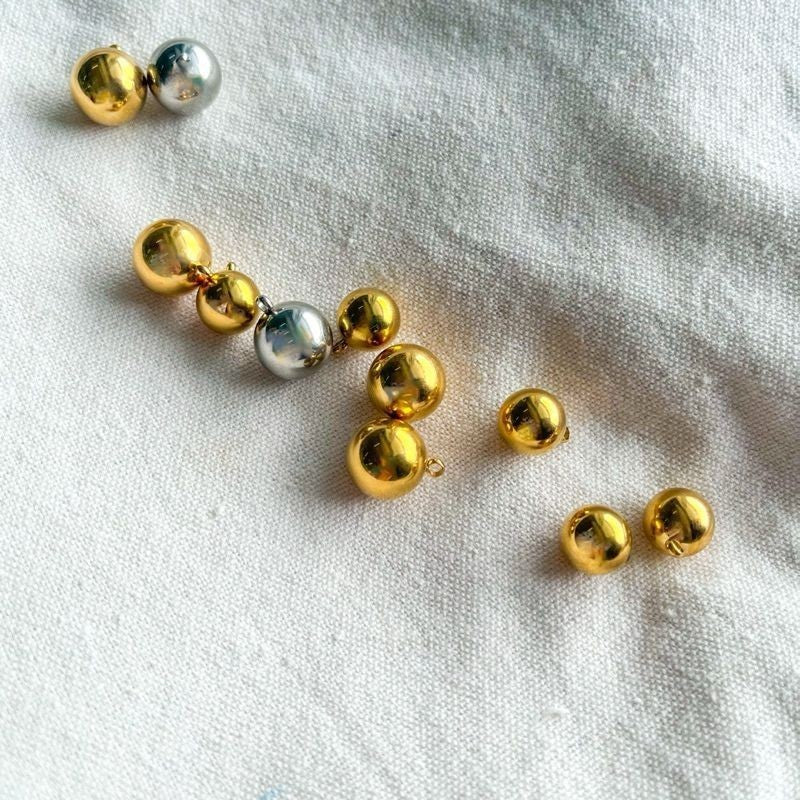 Stainless steel big size solid ball pendant 10mm/ 12mm gold ball