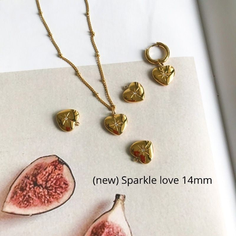 Stainless steel Solid love pendant
