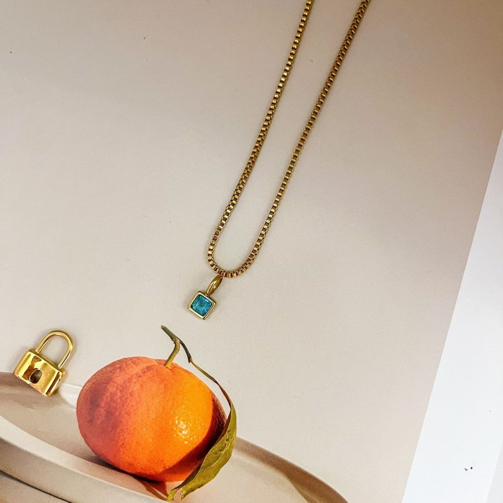 [Ready Necklace] GOLD colour Stainless steel tarnish free necklace 1pc