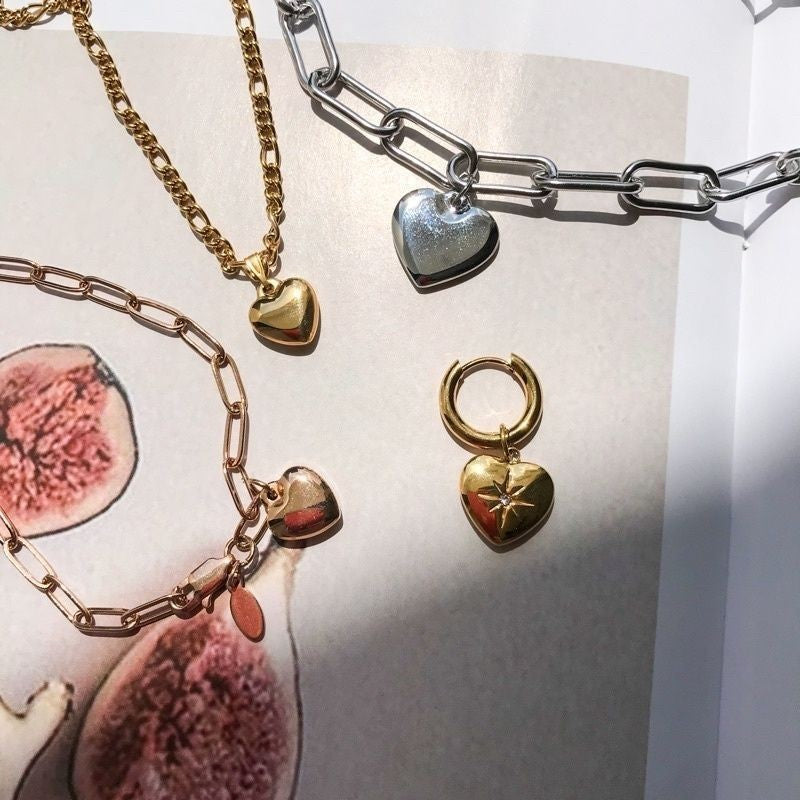 Stainless steel Solid love pendant