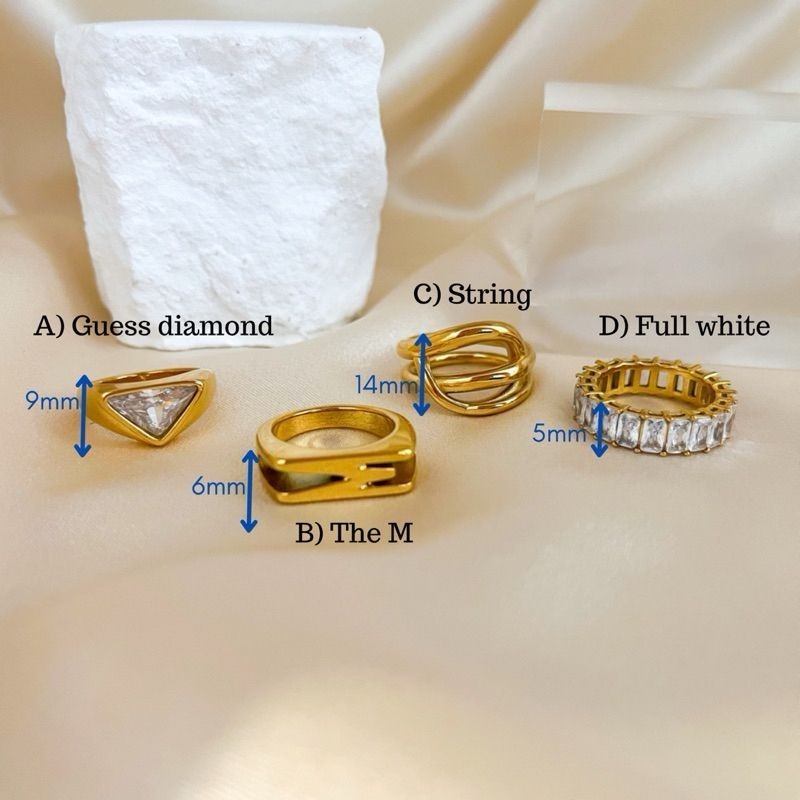 [Premium quality] Bulky thick ring - Stainless Steel with Zirconia stone