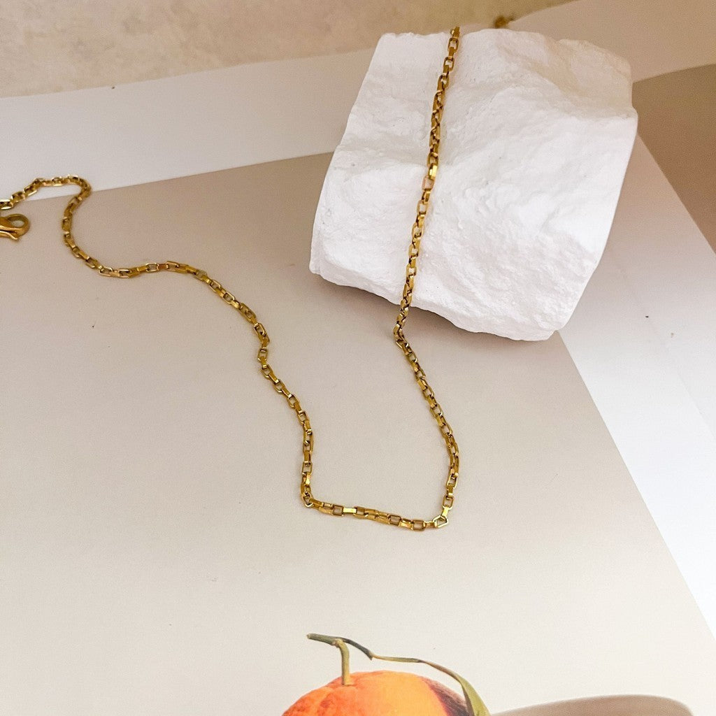 [Ready Necklace] GOLD colour Stainless steel tarnish free necklace 1pc