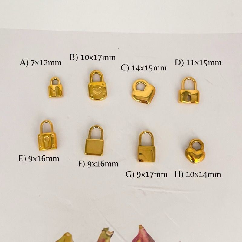 Lock and key pendant - Stainless steel