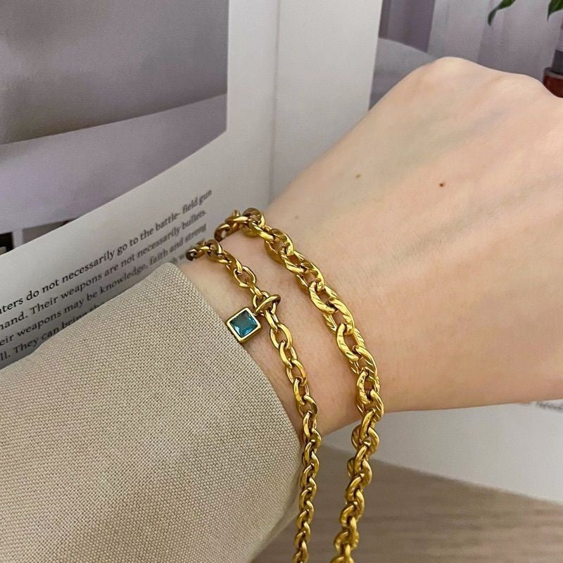 Stainless steel Edge Oval chain 50cm/ DIY jewellery chain