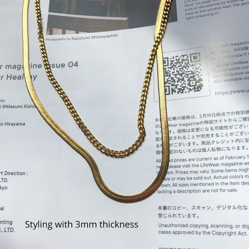 [DIY Chain] Stainless steel Thick Cuban Chain/ 18k gold in pvd coating/ Tarnish Resistant DIY accessories for jewellery