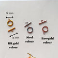 Stainless steel plain OT toggle 1 set - ending for jewellery diy