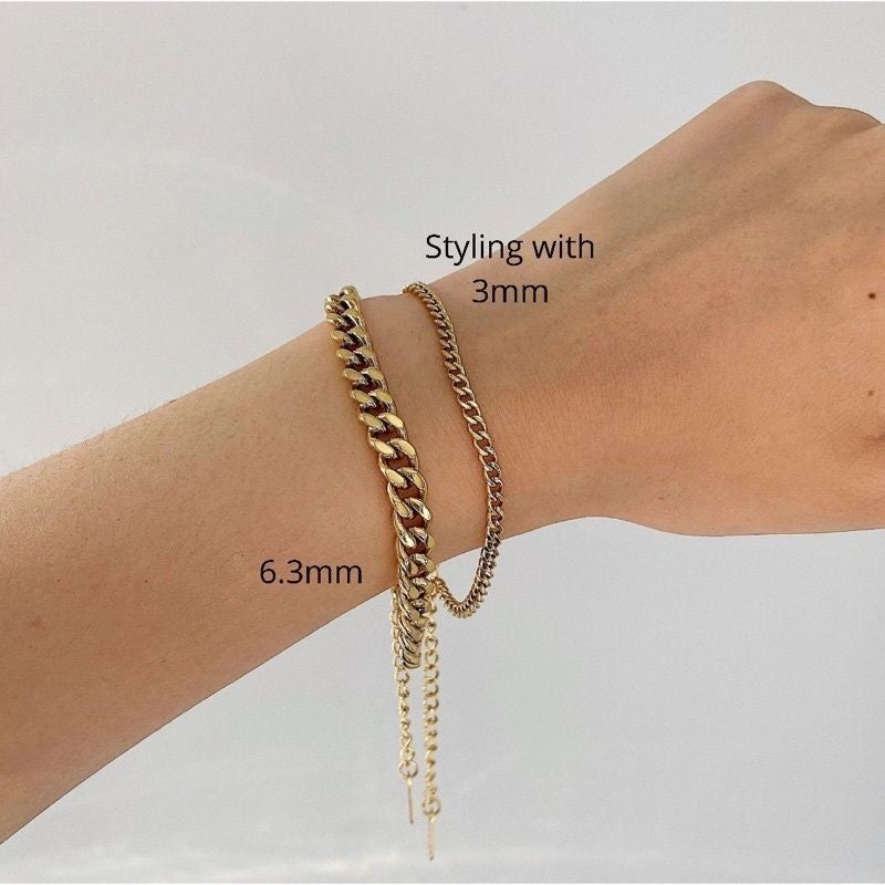 [DIY Chain] Stainless steel Thick Cuban Chain/ 18k gold in pvd coating/ Tarnish Resistant DIY accessories for jewellery