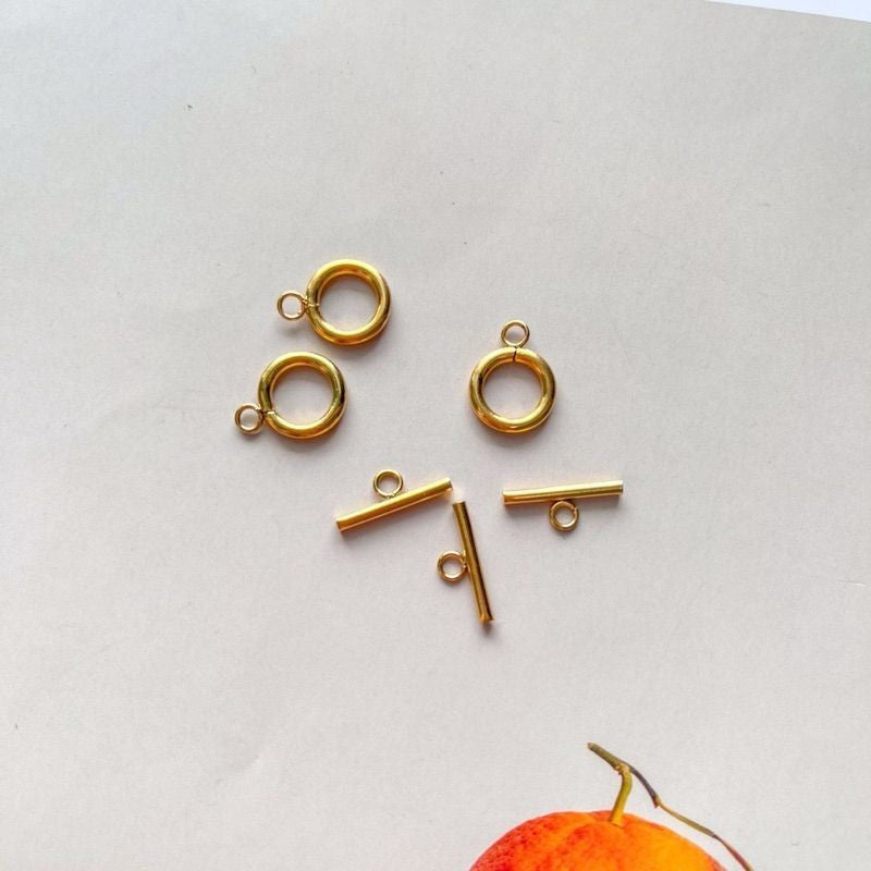 Stainless steel plain OT toggle 1 set - ending for jewellery diy