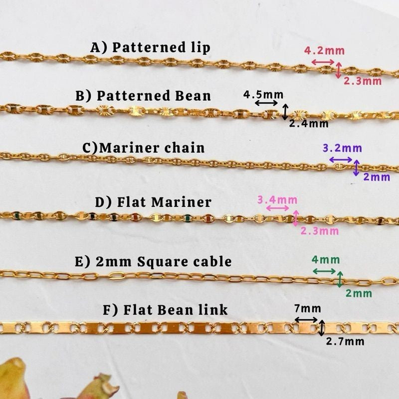 [DIY Chain] Mariner stainless steel curb chain 1 meter for diy jewellery