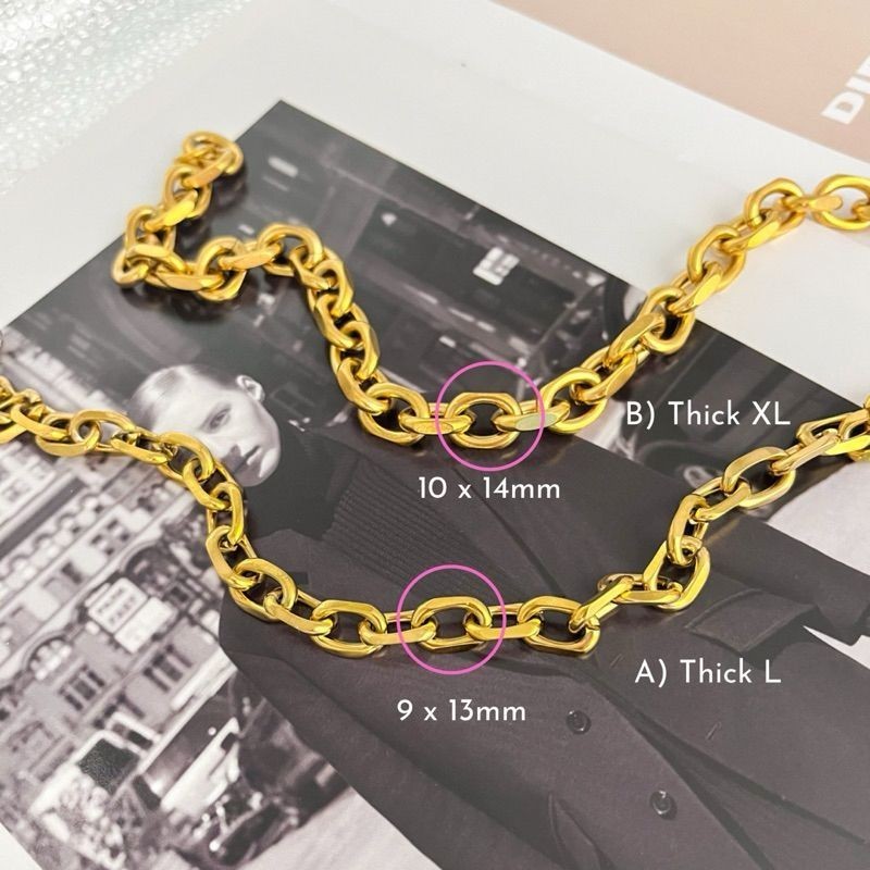 [DIY Chain] Stainless steel Bulky XL thick link chain for DIY 50cm