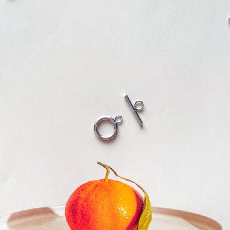 Stainless steel plain OT toggle 1 set - ending for jewellery diy
