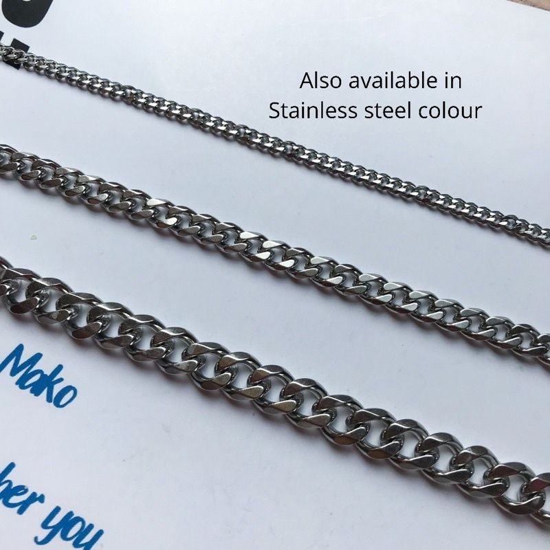 [DIY Chain] Stainless steel Thick Cuban Chain/ 18k gold in pvd coating/ Tarnish Resistant DIY accessories for jewellery