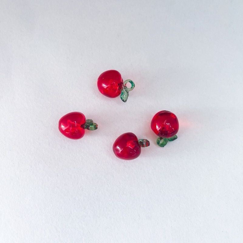 Cherry Apple pendant in acrylic / fruit cute diy pendant