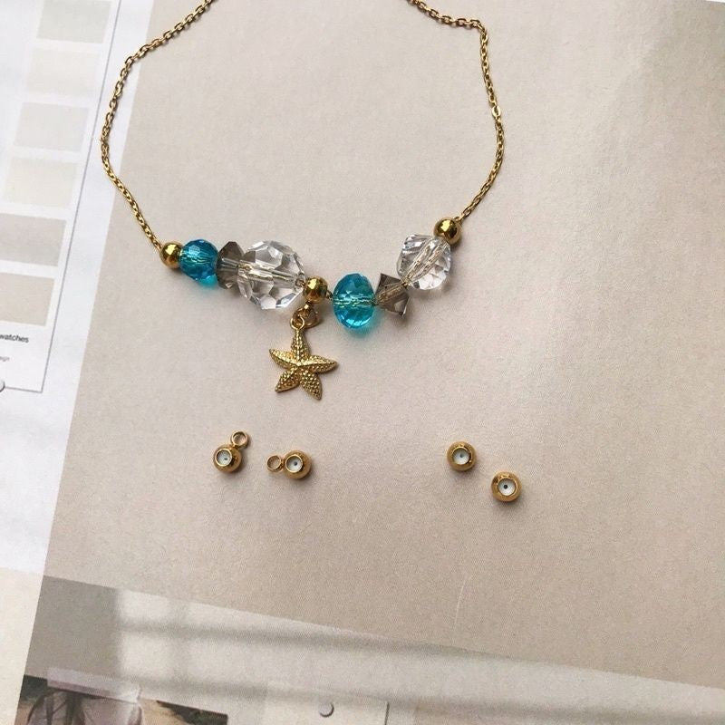 Stainless steel position beads stopper 4mm 1 pc/ silicon beads diy jewellery bracelet necklace gold pendant