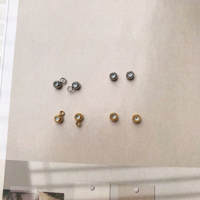 Stainless steel position beads stopper 4mm 1 pc/ silicon beads diy jewellery bracelet necklace gold pendant