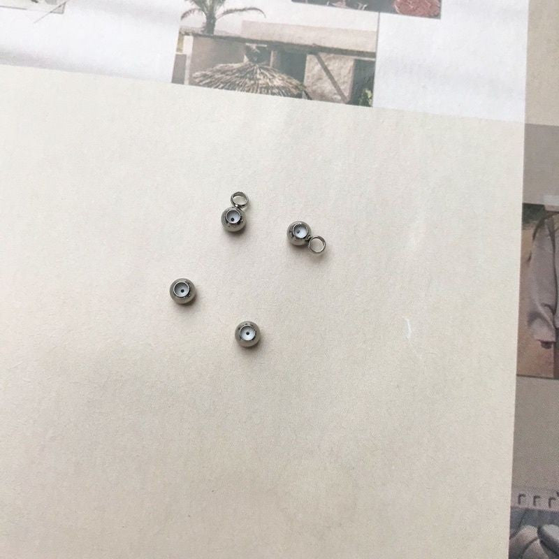 Stainless steel position beads stopper 4mm 1 pc/ silicon beads diy jewellery bracelet necklace gold pendant