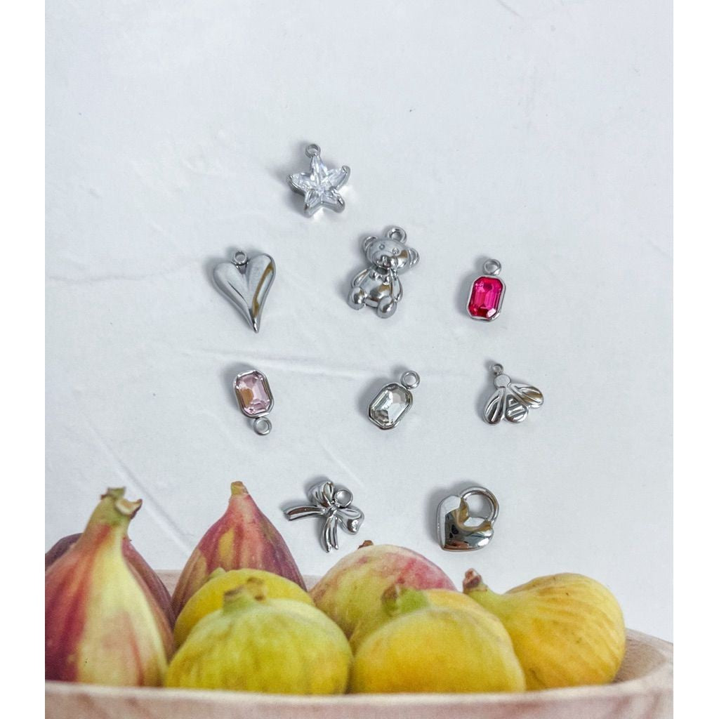 Stainless steel pendant 1 pc/ love butterfly sun diamond star pink blue yellow green red black teddy for necklaces