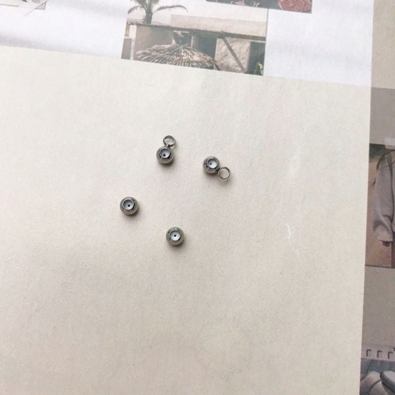 Stainless steel position beads stopper 4mm 1 pc/ silicon beads diy jewellery bracelet necklace gold pendant