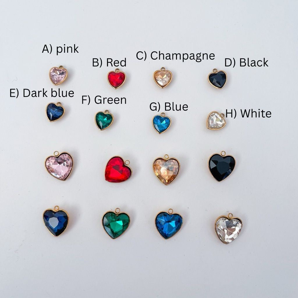 Stainless steel Zircon love heart shaped pendant in gold/ love pendant
