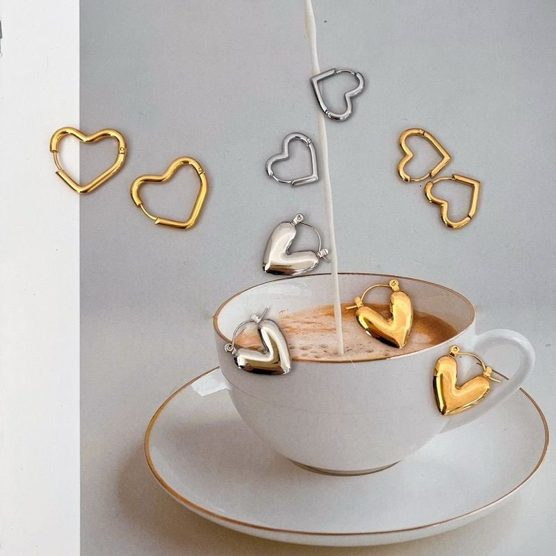 Stainless steel Love Huggies/ 1 pair/ Tarnish resistant