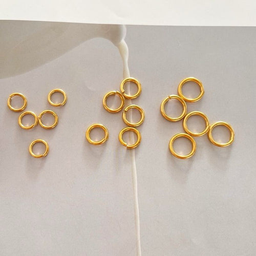 Big size stainless steel jumpring 10x1.5mm/ 12x2mm/ 14x2mm gold lasting jumpring