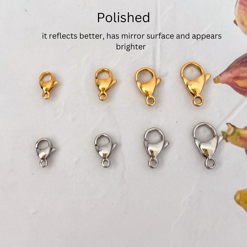 Stainless steel lobster clasp ending Gold Stainless steel rosegold