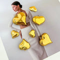 Big love stainless steel gold pendant / DIY pendant jewellery heart shaped love gemok pendant love necklace diy