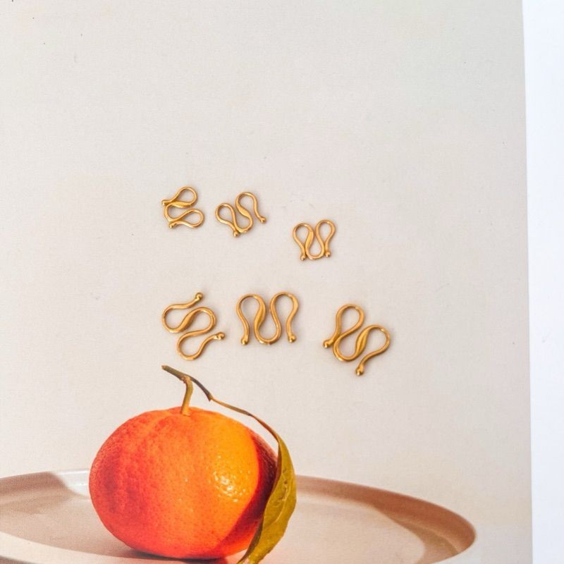 Stainless steel S connnector M connector ending clasp/ S hook M clasp ending 1 pc gold stainlessteel jewellery pendant