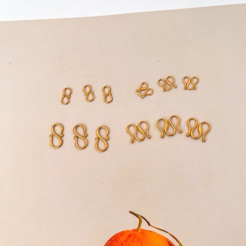 Stainless steel S connnector M connector ending clasp/ S hook M clasp ending 1 pc gold stainlessteel jewellery pendant