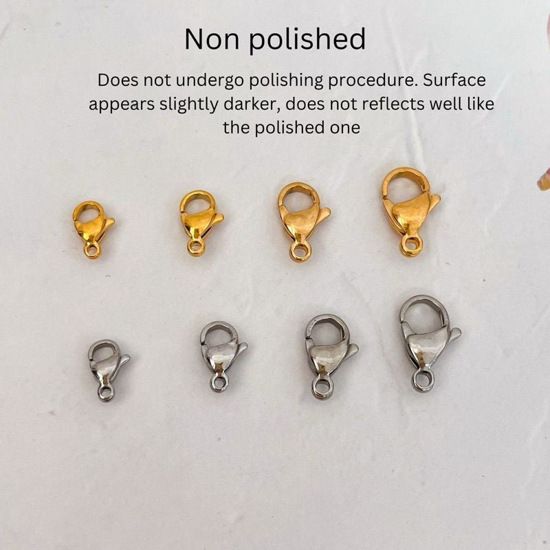 Stainless steel lobster clasp ending Gold Stainless steel rosegold