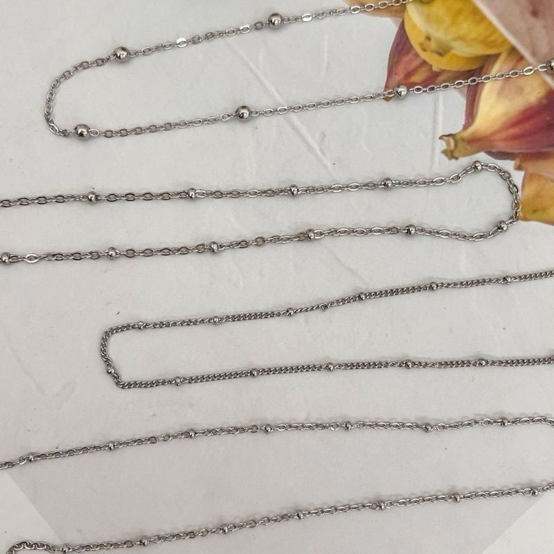[DIY Chain] Satellite chain beads sphere cable / 18k Gold Stainless Steel