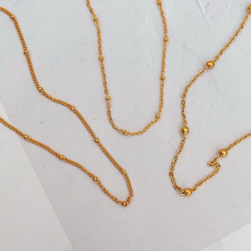 [DIY Chain] Satellite chain beads sphere cable / 18k Gold Stainless Steel