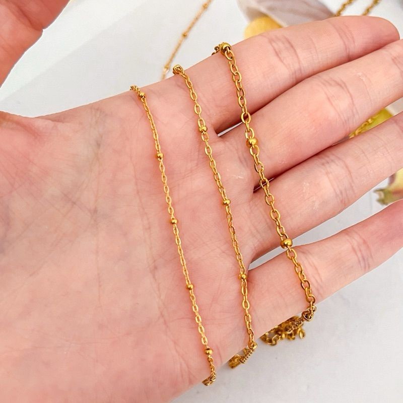 [DIY Chain] Satellite chain beads sphere cable / 18k Gold Stainless Steel