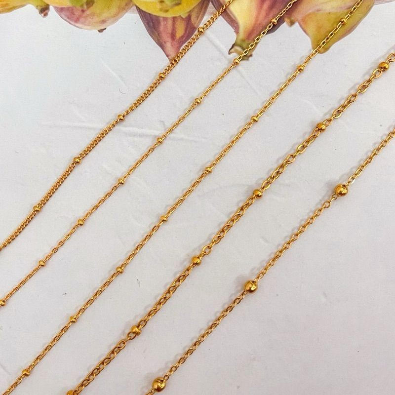[DIY Chain] Satellite chain beads sphere cable / 18k Gold Stainless Steel