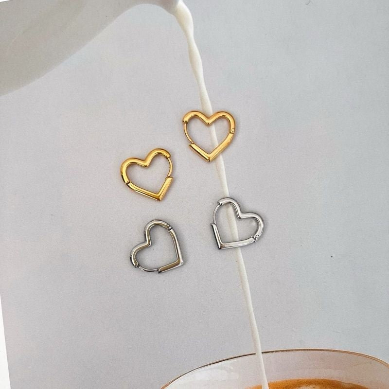 Stainless steel Love Huggies/ 1 pair/ Tarnish resistant
