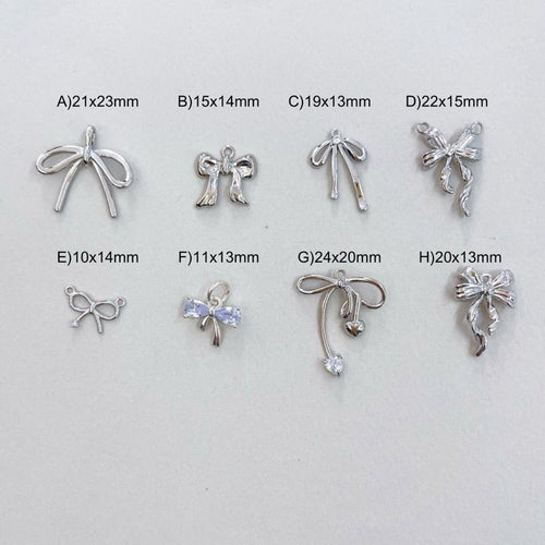 14k gold ribbon bow pendant - real gold plating