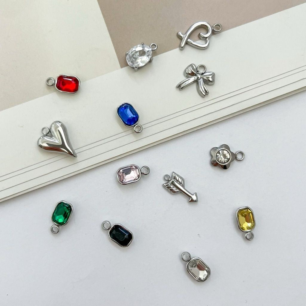 Stainless steel pendant 1 pc/ love butterfly sun diamond star pink blue yellow green red black teddy for necklaces