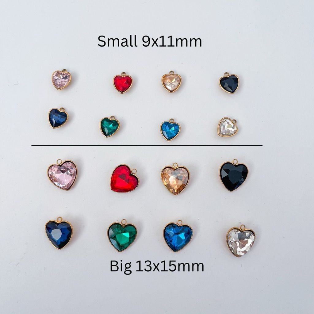 Stainless steel Zircon love heart shaped pendant in gold/ love pendant