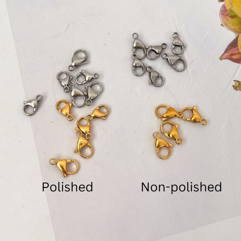 Stainless steel lobster clasp ending Gold Stainless steel rosegold