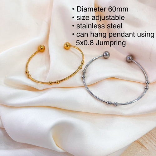 Adjustable Bangle stainless steel for pendants/ bangle jewellery charms lady accessories