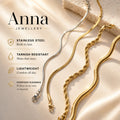 Snake Chain Bracelet/ Stainless Steel/ Rope Chain Bracelet - Stainless Steel