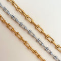 Stainless steel Bulky U link chain for diy accessories gold jewellery materials