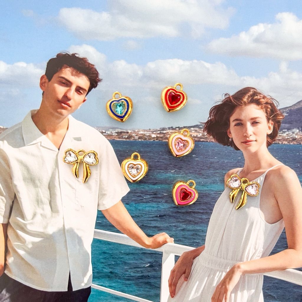 Stainless steel pendant Moon & Stars 1pc/ planet heart love lock key sparkly ribbon butterfly letter cat sun pearl